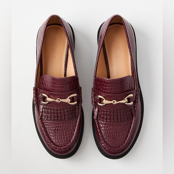 LOFT Shoes - LOFT Embossed Lug Sole Loafers